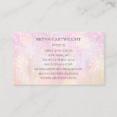 サンセット《写真》ぼけ味トゥインクルライトピンクと金ゴールド 名刺 (裏面)