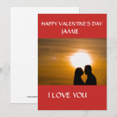 サンセット　愛してる　バレンタインカード シーズンカード (正面/裏面)