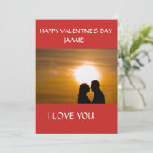 サンセット　愛してる　バレンタインカード シーズンカード (スタンド正面)