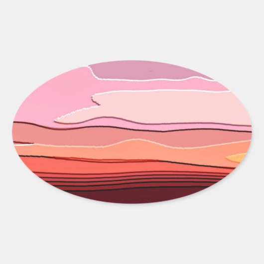 サンセット 楕円形シール (正面)