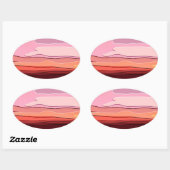 サンセット 楕円形シール (シート)