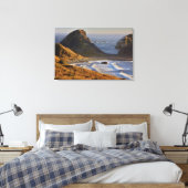 サンセット、海のスタック、姉妹、オレゴン州コースト キャンバスプリント (インサイチュ (寝室))