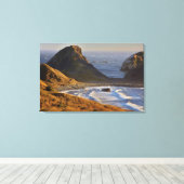 サンセット、海のスタック、姉妹、オレゴン州コースト キャンバスプリント (インサイチュ (ウッドフロア))