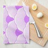 サンセット、紫、コンクリートのテクスチャ キッチンタオル (四つ折り)