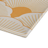 サンセット、色調のオレンジ、コンクリートテクスチャ カッティングボード (角)