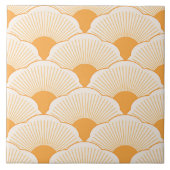 サンセット、色調のオレンジ、コンクリートテクスチャ タイル (正面)