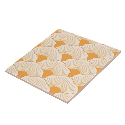 サンセット、色調のオレンジ、コンクリートテクスチャ タイル (側面)