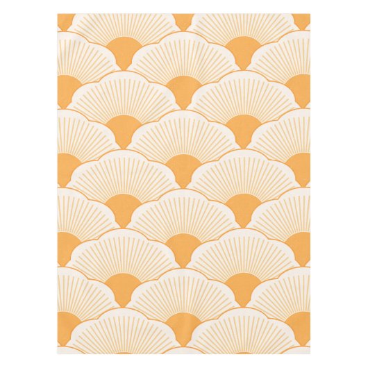 サンセット、色調のオレンジ、コンクリートテクスチャ テーブルクロス (正面)