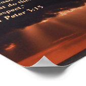 サンセット – 1ピーター3:15 ポスター (角)