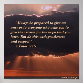 サンセット – 1ピーター3:15 ポスター