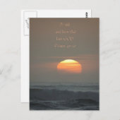 サンセットPsalms 46:10はがき ポストカード (正面/裏面)