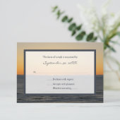 サンセットRSVP結婚式招待状 出欠カード (スタンド正面)