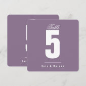 サンセッ結婚ト |紫無地の色 |テーブル番号 (正面/裏面)
