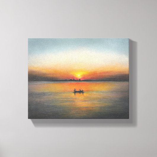 サンセッ絵画トのア絵画クリルのキャンバス キャンバスプリント (正面)