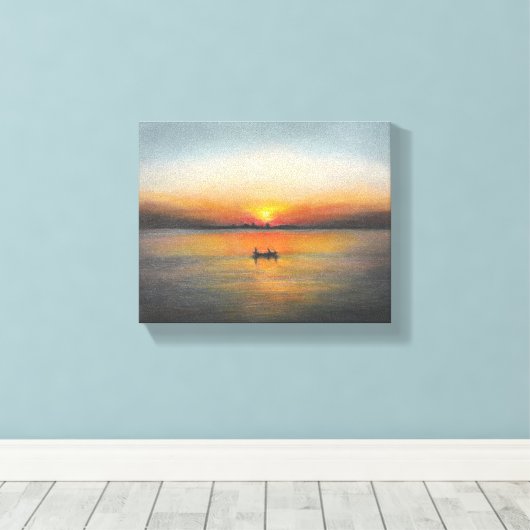 サンセッ絵画トのア絵画クリルのキャンバス キャンバスプリント (インサイチュ (ウッドフロア))