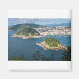 サンセバスチャンとサンタクララの空中景色 マグネット