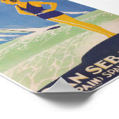 サンセバスチャンのスペインのヴィンテージ旅行ポスター ポスター (角)