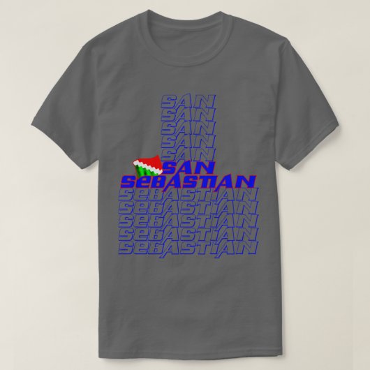 サンセバスチャンカスケード文字1 Tシャツ (デザイン正面)
