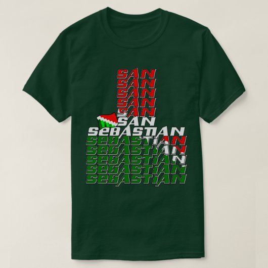 サンセバスチャンカスケード文字3 Tシャツ (デザイン正面)