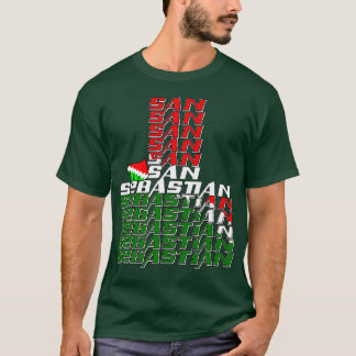 サンセバスチャンカスケード文字3 Tシャツ