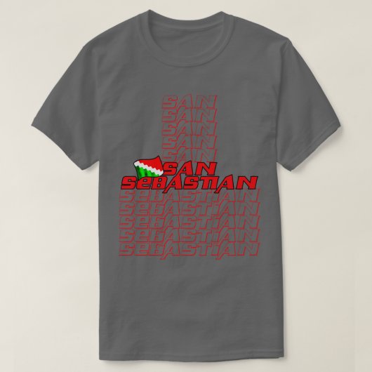 サンセバスチャンカスケード文字 Tシャツ (デザイン正面)