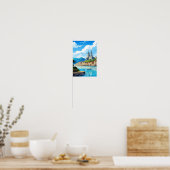 サンセバスチャンスペインヴィンテージ旅行イラストレーション ポスター (キッチン)