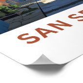 サンセバスチャンスペイン旅行プリント ポスター (角)