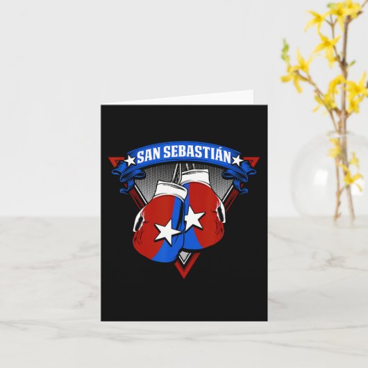 サンセバスチャンプエルトリコボクシンググローブプエルトリック カード (黄色い花)