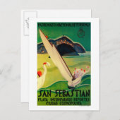 サンセバスチャンヴィンテージポスターヨーロッパ ポストカード (正面/裏面)