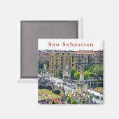 サンセバスチャン – ドノスティア。マリア・クリスティナ橋。 マグネット (正面/裏面)
