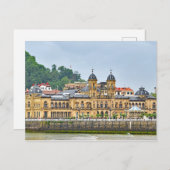 サンセバスチャン。ラ・コンチャ湾の景色。シーフロント ポストカード (正面/裏面)