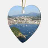 サンセバスティアンバスクカントリースペインの風光明媚な景色 セラミックオーナメント (左)