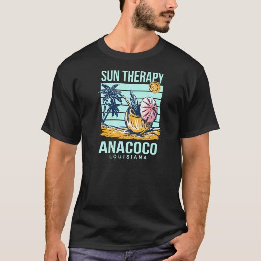 サンセラピーアナコサマールイジアナトロピカルビーチ Tシャツ (正面)