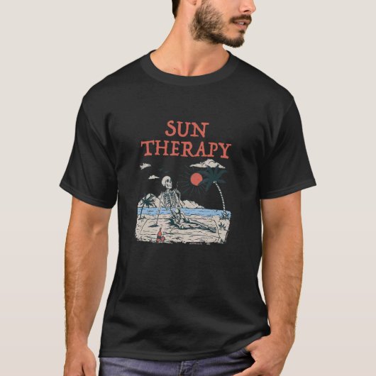 サンセラピービーチ日光浴海日焼け夏 Tシャツ (正面)