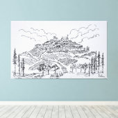 サンセラヴィンヤード |ロワール・バレー(フランス) キャンバスプリント (インサイチュ (ウッドフロア))