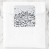 サンセラヴィンヤード |ロワール・バレー（フランス） スクエアシール (バッグ)