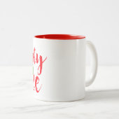 サンタいけなが素敵なクリスマスの飾りマグ ツートーンマグカップ (正面右)