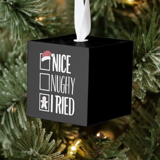 サンタいけなさんのリストクリスマスをいけな試した キューブオーナメント (ツリー)