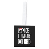 サンタいけなさんのリストクリスマスをいけな試した キューブオーナメント (正面)