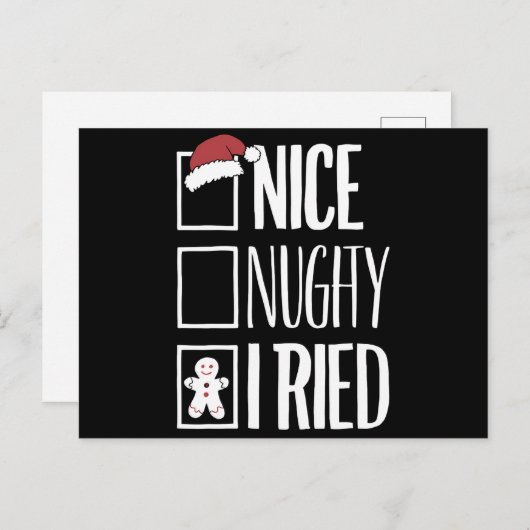 サンタいけなさんのリストクリスマスをいけな試した シーズンポストカード (正面/裏面)