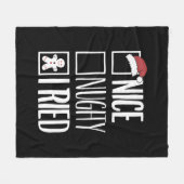 サンタいけなさんのリストクリスマスをいけな試した フリースブランケット (正面(横))