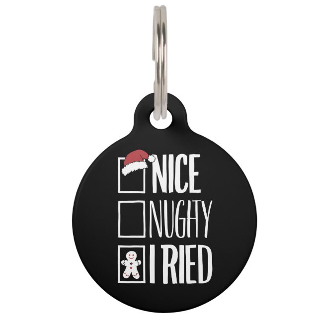 サンタいけなさんのリストクリスマスをいけな試した ペット　ネームタグ (正面)