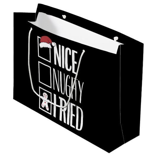 サンタいけなさんのリストクリスマスをいけな試した ラージペーパーバッグ (正面アングル)