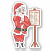 サンタいけなとニースリスト シール (正面)