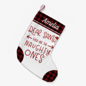 サンタいけなに届けおもしろいる手紙だ スモールクリスマスストッキング (正面 (吊り時))