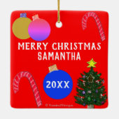 サンタいけなの名簿名 セラミックオーナメント (裏面)