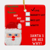 サンタいけなの名簿名 セラミックオーナメント (正面)