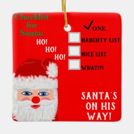 サンタいけなの名簿名 セラミックオーナメント