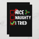 サンタいけなクリスマスリストの休日を楽しんだ 招待状 (正面/裏面)