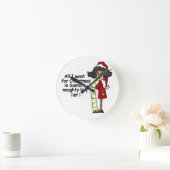 サンタいけなズ・ボーイ・リスト ラウンド壁時計 (ホーム)